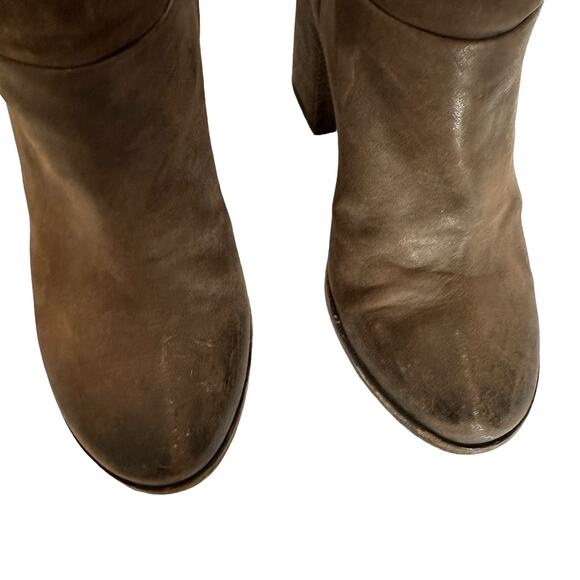 Marsèll Chocolate Brown Bolla Glove Leather Block Heel Ankle Bootie 9.5/39.5 - Picture 9 of 14